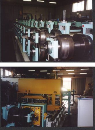Combined cold roll forming line for the production of steel corrugated sheets and U+Z profiles  Egypt 2002