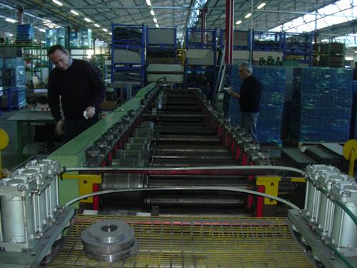 Used roll forming line revamped and exported by Lesco in Thailand 2008, production line for steel door frames